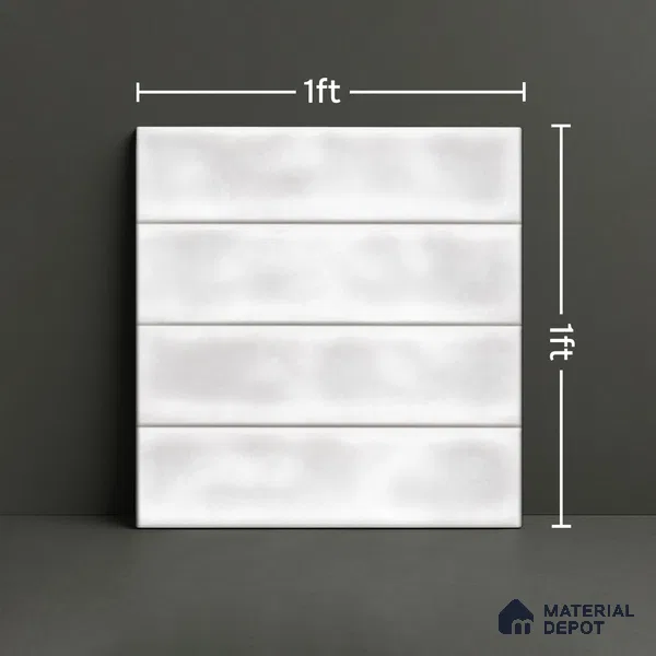 Faux Subway  Tile TL 07256 D Sintra 1011 1 ft x 1 ft Ceramic Glossy Finish - 9 mm  | 2 mm Spacer is Mandatory | Please Expect a Slight Variation of Pattern (Sample)